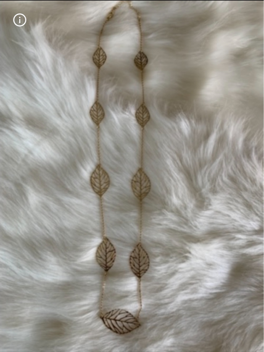 Delicate Gold Leaf Station Necklace - Elegant Women Jewelry